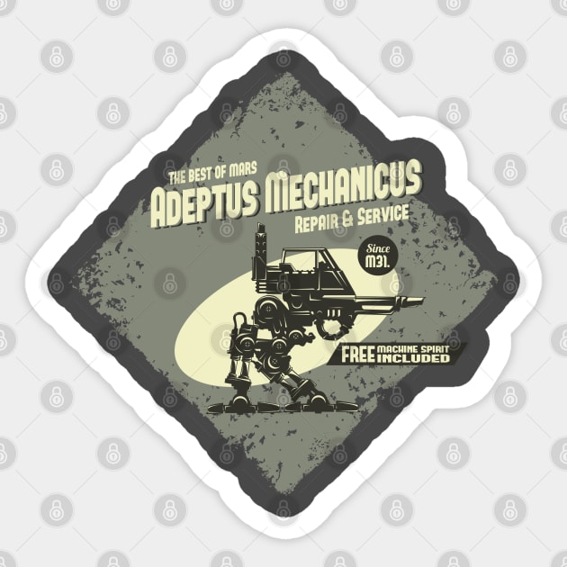 Sentinel (Khaki) - Adeptus Mechanicus Sticker by Exterminatus